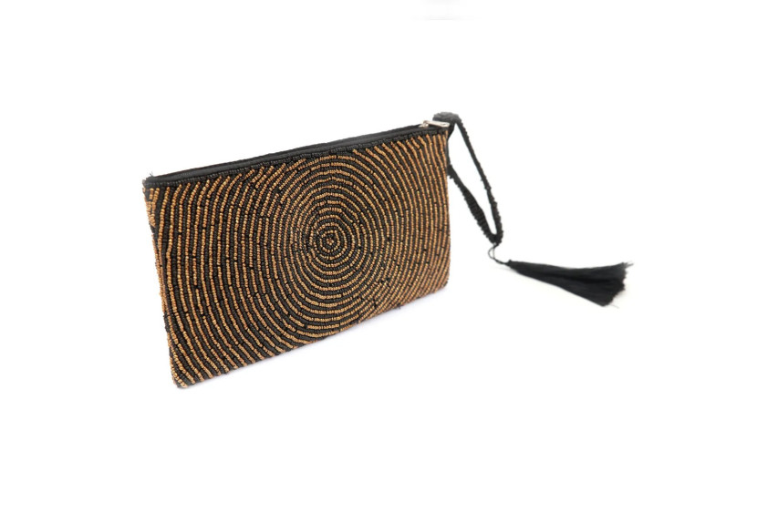 Pochette en perles dorées - BABE007BG - Bazar Bizar