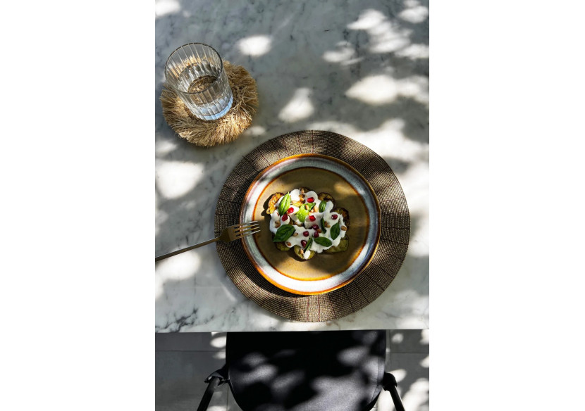 Set de sous-assiettes en perles - Or - 40 - BABE003G-30 - Bazar Bizar