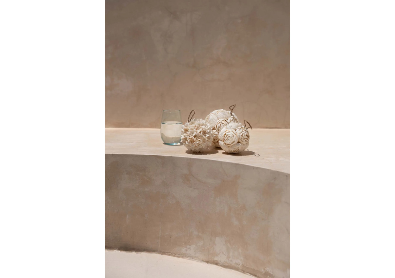 Boules en coquillage rose - Blanc - Taille M - BABL006W-M - Bazar Bizar