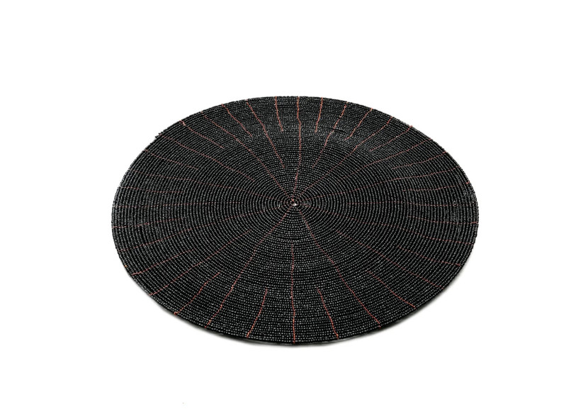 Set de sous-verres en perles - Noir - 40 cm - BABE003B-30 - Bazar Bizar