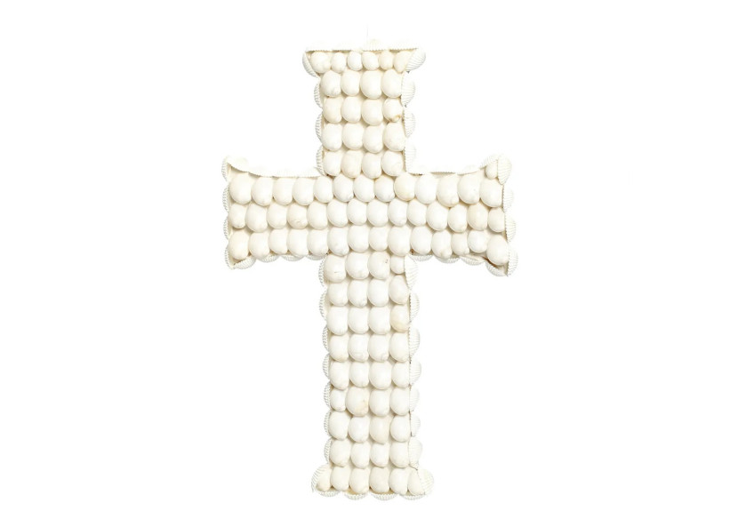 Croix décorative côtière - Blanc - Taille M - BABL004W-M - Bazar Bizar