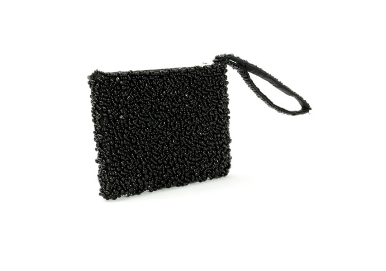 Portefeuille perle noire - Élégance bohème - BABE009B - Bazar Bizar