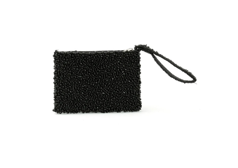 Portefeuille perle noire - Élégance bohème - BABE009B - Bazar Bizar Portefeuille perle noire - Élégance bohème - BABE009B - Bazar Bizar