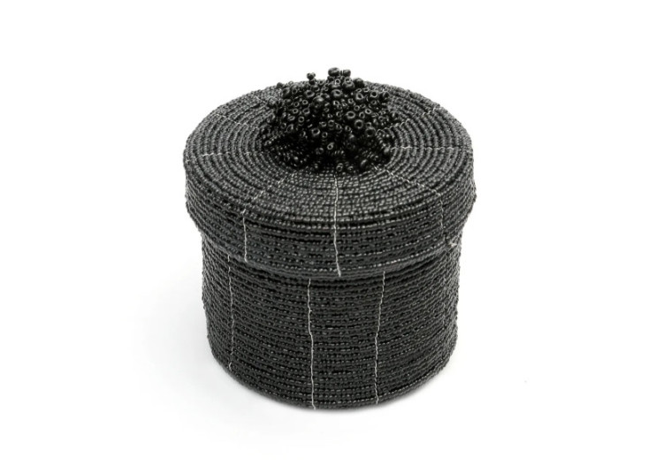 Panier en perles - Noir - Élégance artisanale - BABE004B-S - Bazar Bizar