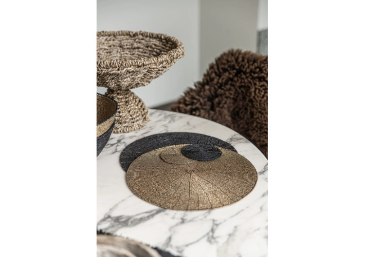 Sous-verres en perles - Noir - Élégance Boho - BABE011B-10 - Bazar Bizar 2