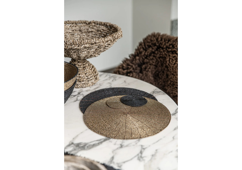 Sous-verres en perles - Noir - Élégance Boho - BABE011B-10 - Bazar Bizar Sous-verres en perles - Noir - Élégance Boho - BABE011B-10 - Bazar Bizar