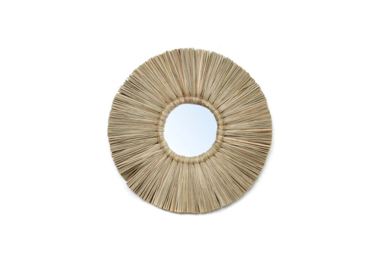 Miroir Alang Alang - Style naturel et boho - BALE070N-S-35 - Bazar Bizar