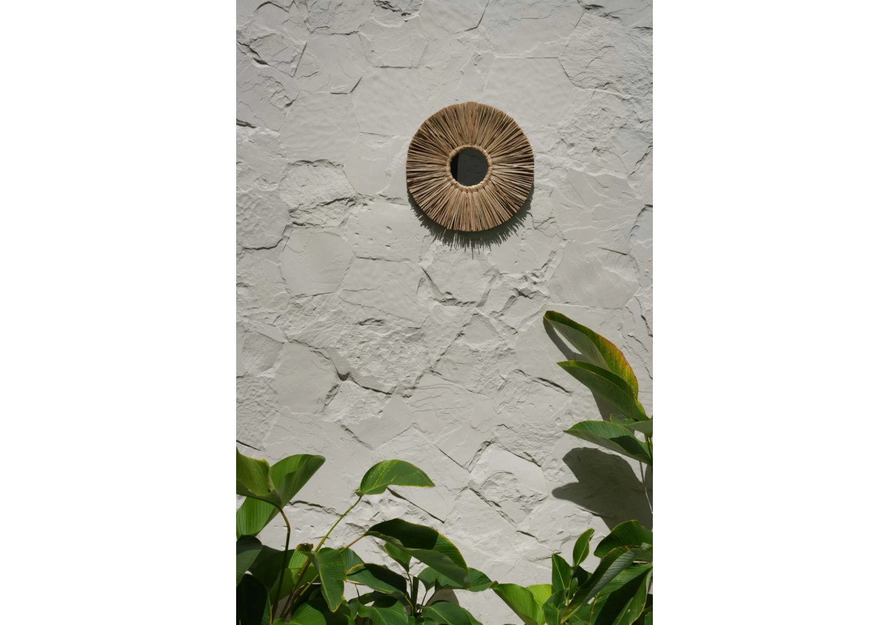 Miroir Alang Alang - Style naturel et boho - BALE070N-S-35 - Bazar Bizar