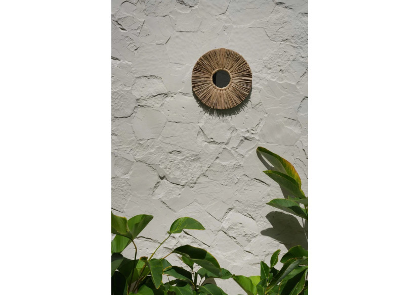 Miroir Alang Alang - Style naturel et boho - BALE070N-S-35 - Bazar Bizar