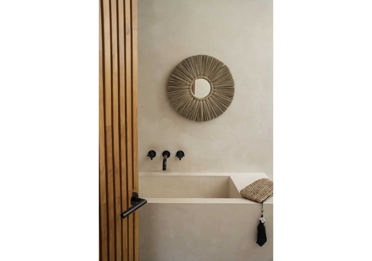 Miroir Alang Alang - Style naturel et boho - BALE070N-S-35 - Bazar Bizar