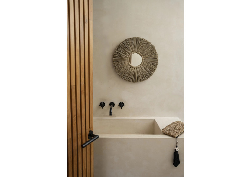 Miroir Alang Alang - Style naturel et boho - BALE070N-S-35 - Bazar Bizar