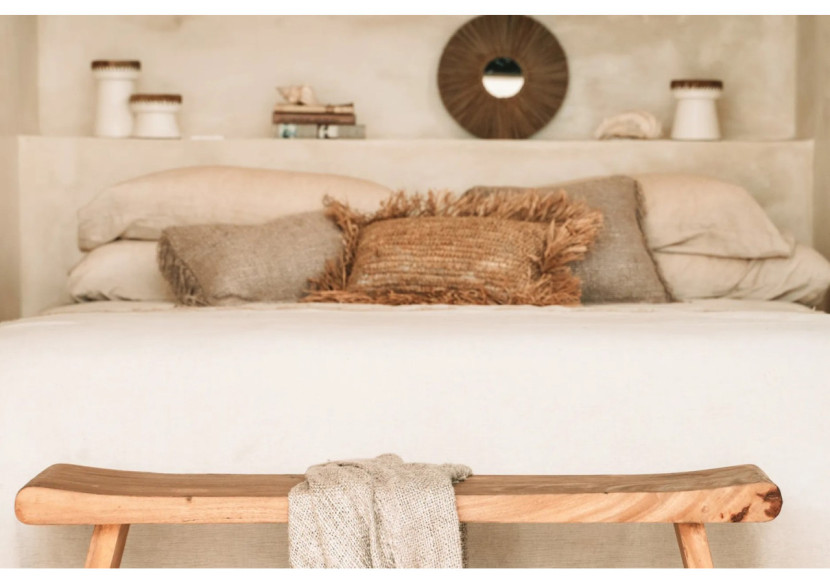 Miroir Alang Alang - Style naturel et boho - BALE070N-S-35 - Bazar Bizar