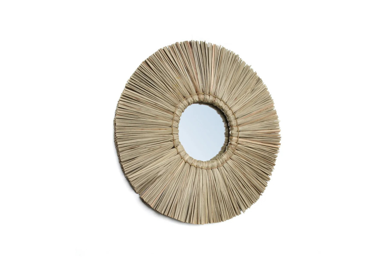 Miroir Alang Alang - Style naturel et boho - BALE070N-S-35 - Bazar Bizar