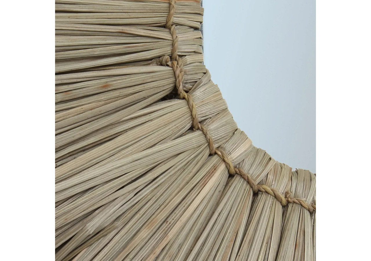 Miroir Alang Alang - Style naturel et boho - BALE070N-S-35 - Bazar Bizar