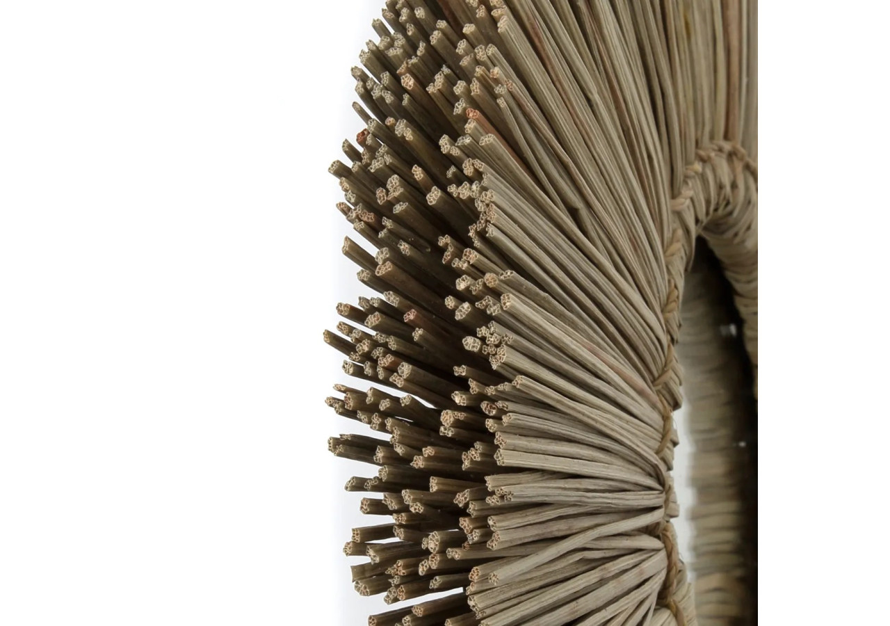 Miroir Alang Alang - Style naturel et boho - BALE070N-S-35 - Bazar Bizar