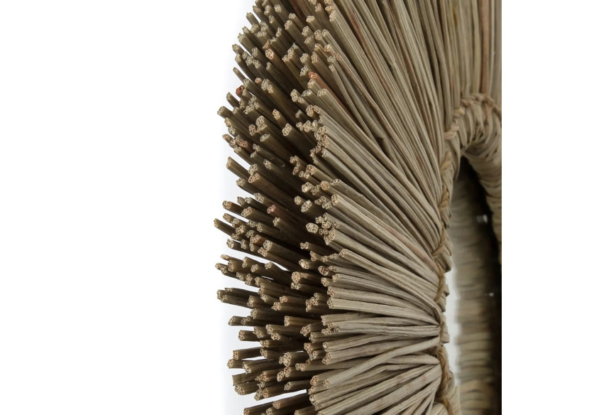 Miroir Alang Alang - Style naturel et boho - BALE070N-S-35 - Bazar Bizar