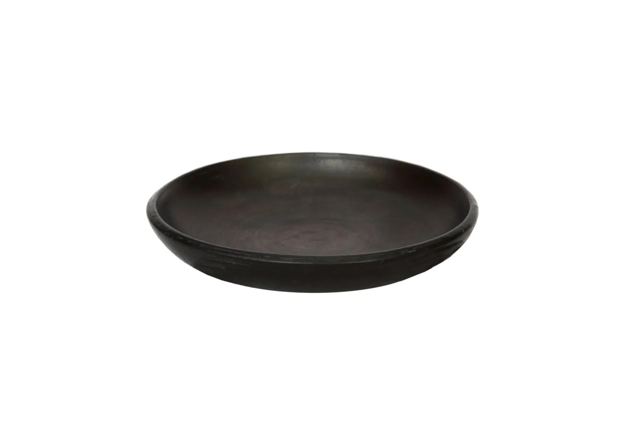 Assiette Brûlée - Terracotta noire pour repas élégants - JAES009B-M - Bazar Bizar