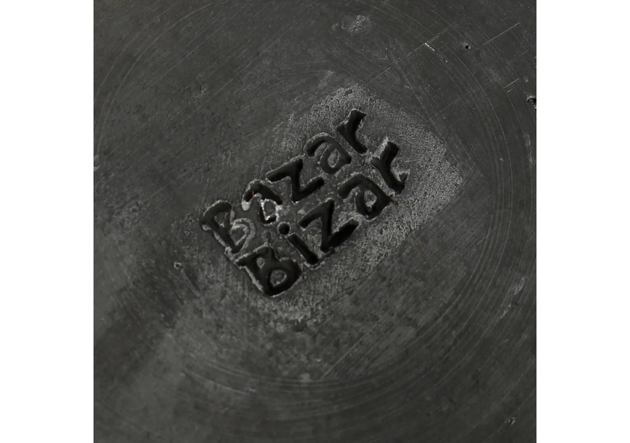 Assiette Brûlée - Terracotta noire pour repas élégants - JAES009B-M - Bazar Bizar