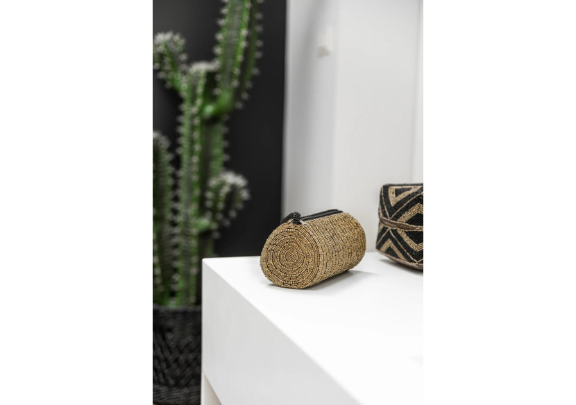 Trousse de Beauté - Élégance dorée et perles - BABE010G - Bazar Bizar