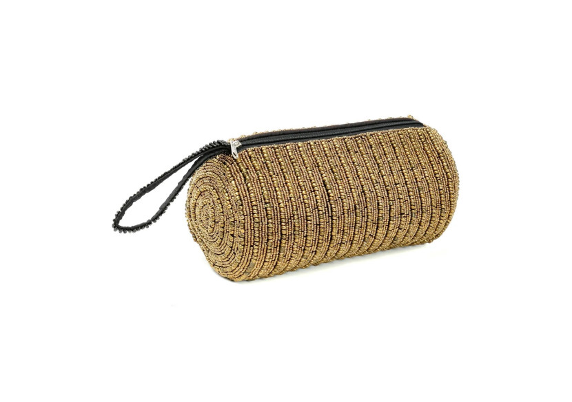 Trousse de Beauté - Élégance dorée et perles - BABE010G - Bazar Bizar
