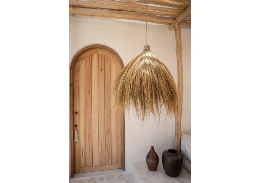 Suspension Rayung Hut - Lampe naturelle en herbe - JAPA011N-L-50 - Bazar Bizar