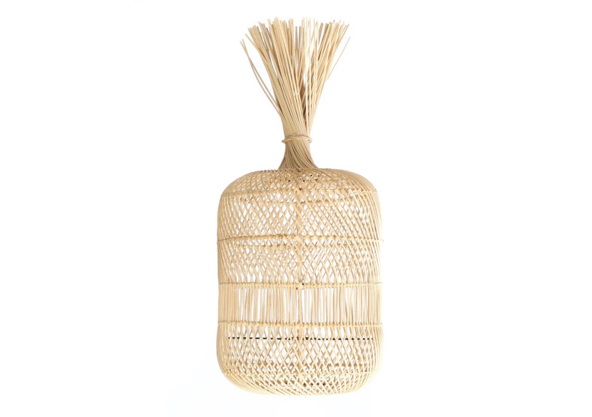 Lampe Dumpling - Pendant - Naturel - M, Polyvalente - BAYU004N-M-29x65 - Bazar Bizar