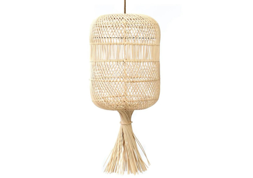 Lampe Dumpling - Pendant - Naturel - M, Polyvalente - BAYU004N-M-29x65 - Bazar Bizar