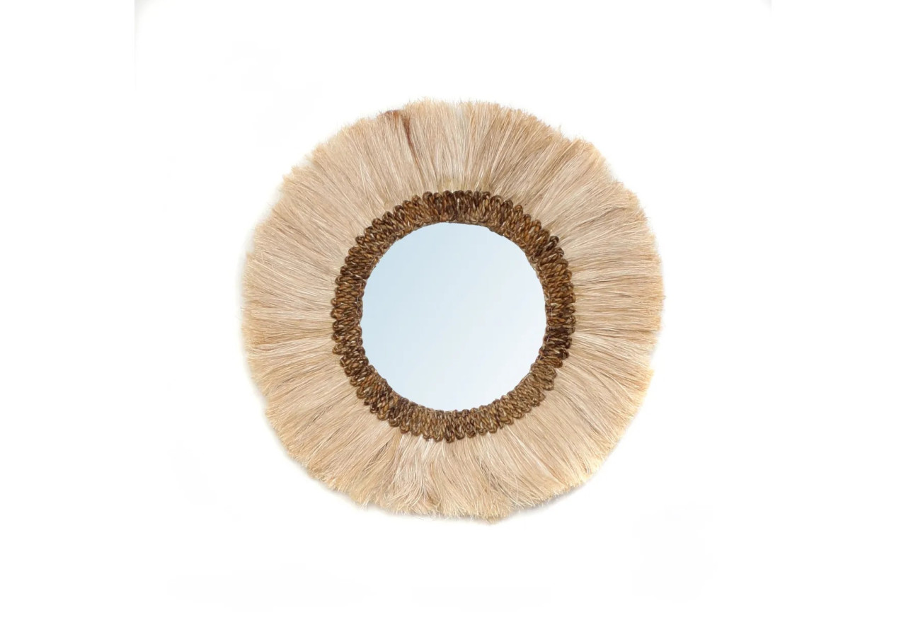 Miroir Mowgli - Naturel - M, Chic et Élégant - JAPA005N-M-60 - Bazar Bizar