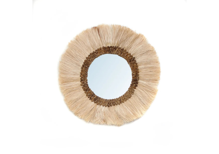 Miroir Mowgli - Naturel - M, Chic et Élégant - JAPA005N-M-60 - Bazar Bizar