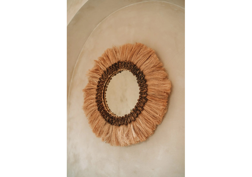 Miroir Mowgli - Naturel - M, Chic et Élégant - JAPA005N-M-60 - Bazar Bizar