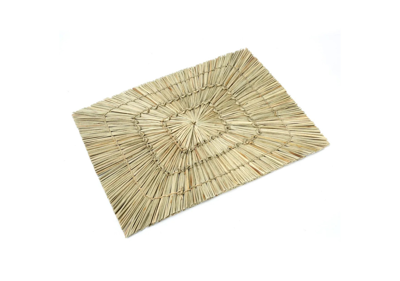 Set de Sous-plat Alang Alang - Rectangulaire - Naturel_40 - JAES004N-40x30 - Bazar Bizar