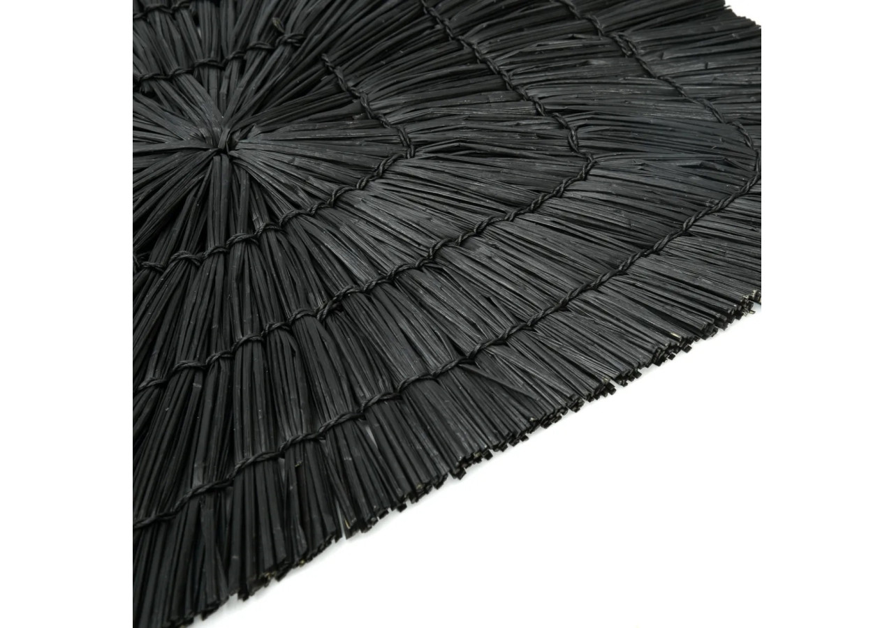 Set de sous-assiettes ALANG ALANG - Rectangulaires en noir - JAES004B-40x30 - Bazar Bizar