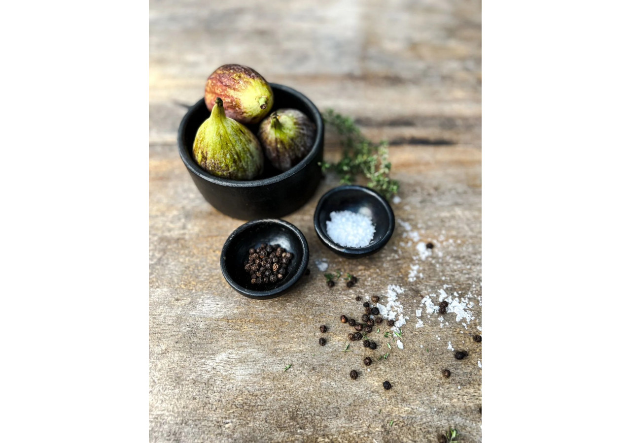 Bol cylindrique brûlé - Noir - Set de 3 - JAES001B-SET3 - Bazar Bizar