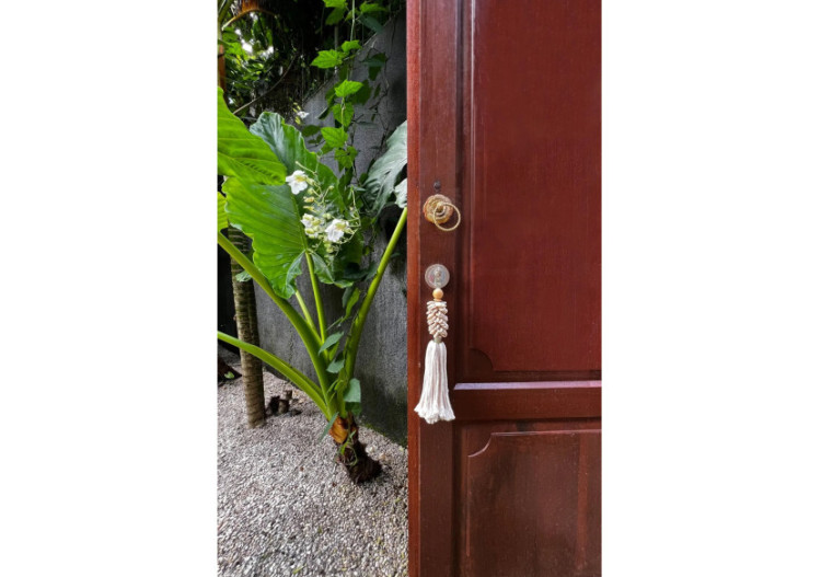 Porte-clés MOM - Blanc en coquillage - BALE032W - Bazar Bizar 2