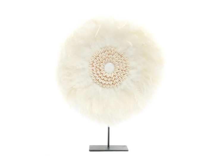 Affichage Juju côtier sur support - Blanc - BALE015W-S-40 - Bazar Bizar