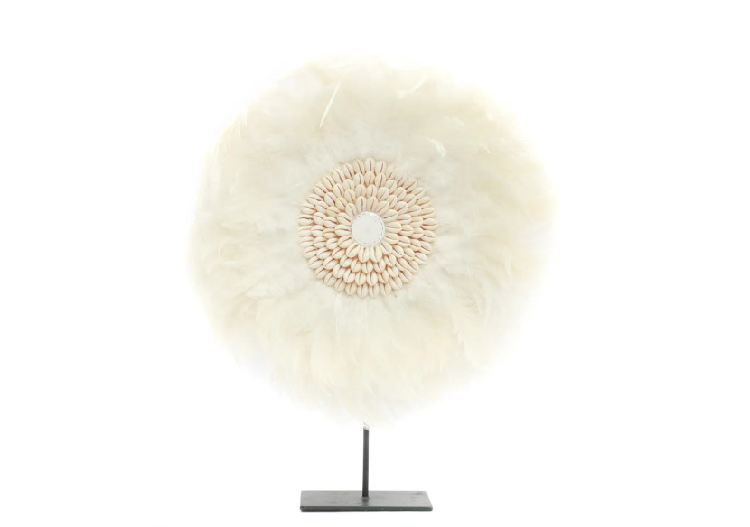 Affichage Juju côtier sur support - Blanc - BALE015W-S-40 - Bazar Bizar