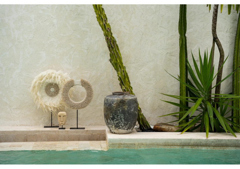 Affichage Juju côtier sur support - Blanc - BALE015W-S-40 - Bazar Bizar