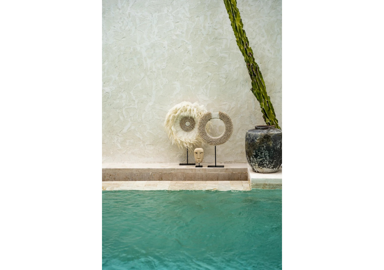 Affichage Juju côtier sur support - Blanc - BALE015W-S-40 - Bazar Bizar