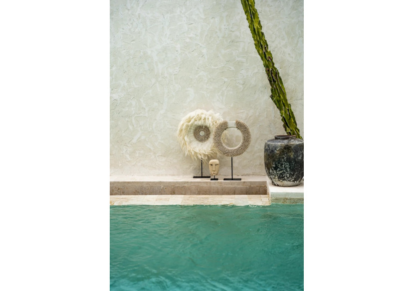 Affichage Juju côtier sur support - Blanc - BALE015W-S-40 - Bazar Bizar