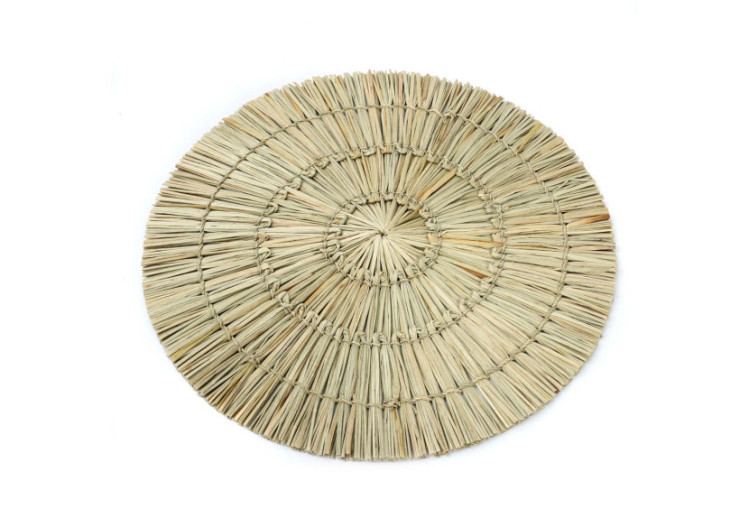 Set de sous-assiettes ALANG ALANG - Ronde en naturel - JAES003N-38 - Bazar Bizar