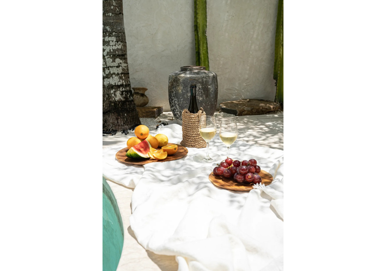 Assiette ronde en racine de teck - Taille M - BASU101-M - Bazar Bizar