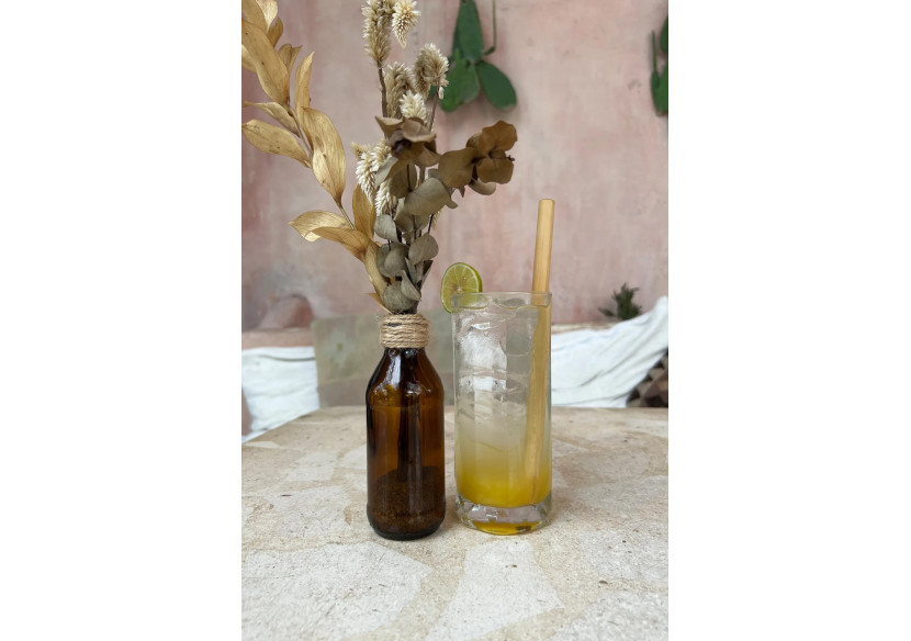 Pailles en bambou - Set de 10 avec brosse de nettoyage - BASU002 - Bazar Bizar