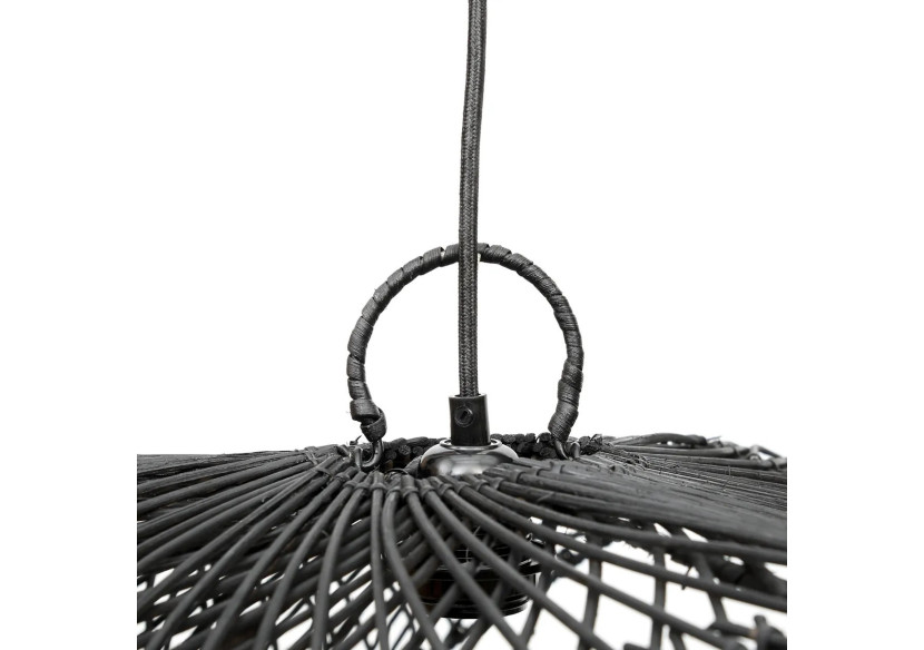 Pendentif Rattan Chapeau - Noir - Grand - BAYU015B-L-75x20 - Bazar Bizar Pendentif Rattan Chapeau - Noir - Grand - BAYU015B-L-75x20 - Bazar Bizar