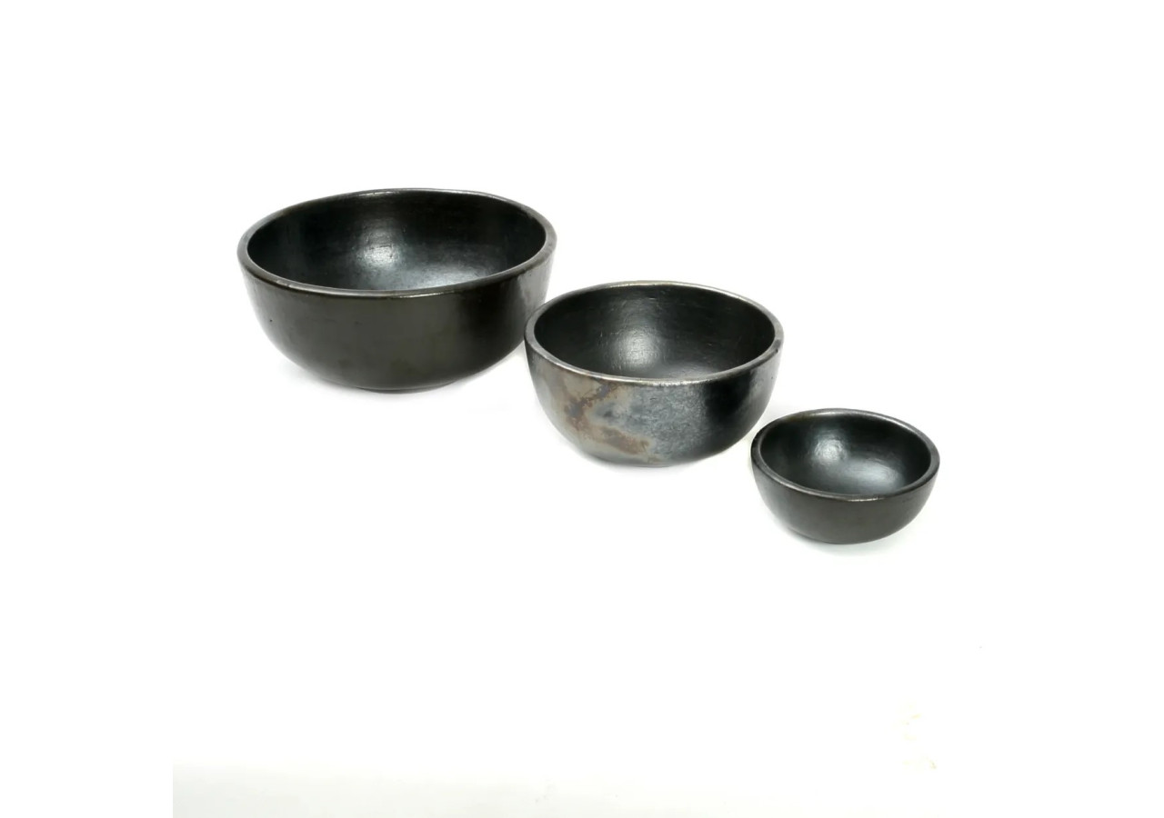 Bol en Terracotta Brûlé - Noir - Grand - JAES005B-L - Bazar Bizar