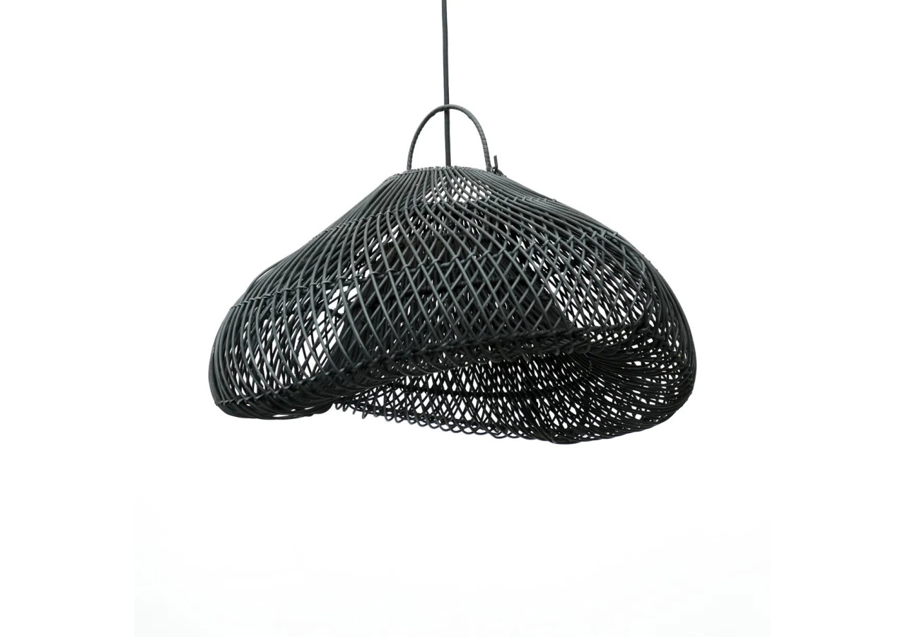 Pendentif Rattan Nuage - Noir - Moyen - BAYU013B-M-60 - Bazar Bizar