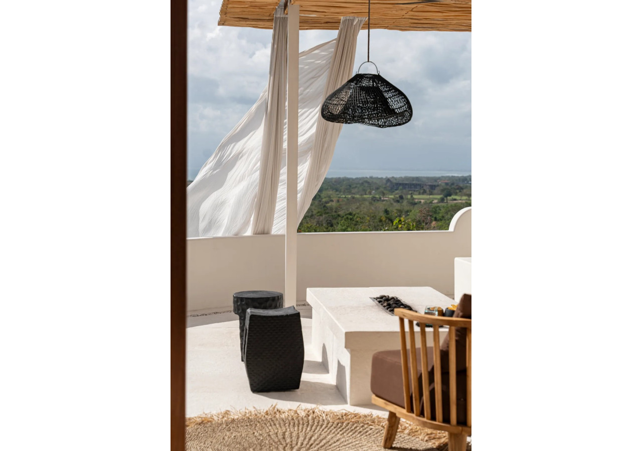 Pendentif Rattan Nuage - Noir - Moyen - BAYU013B-M-60 - Bazar Bizar