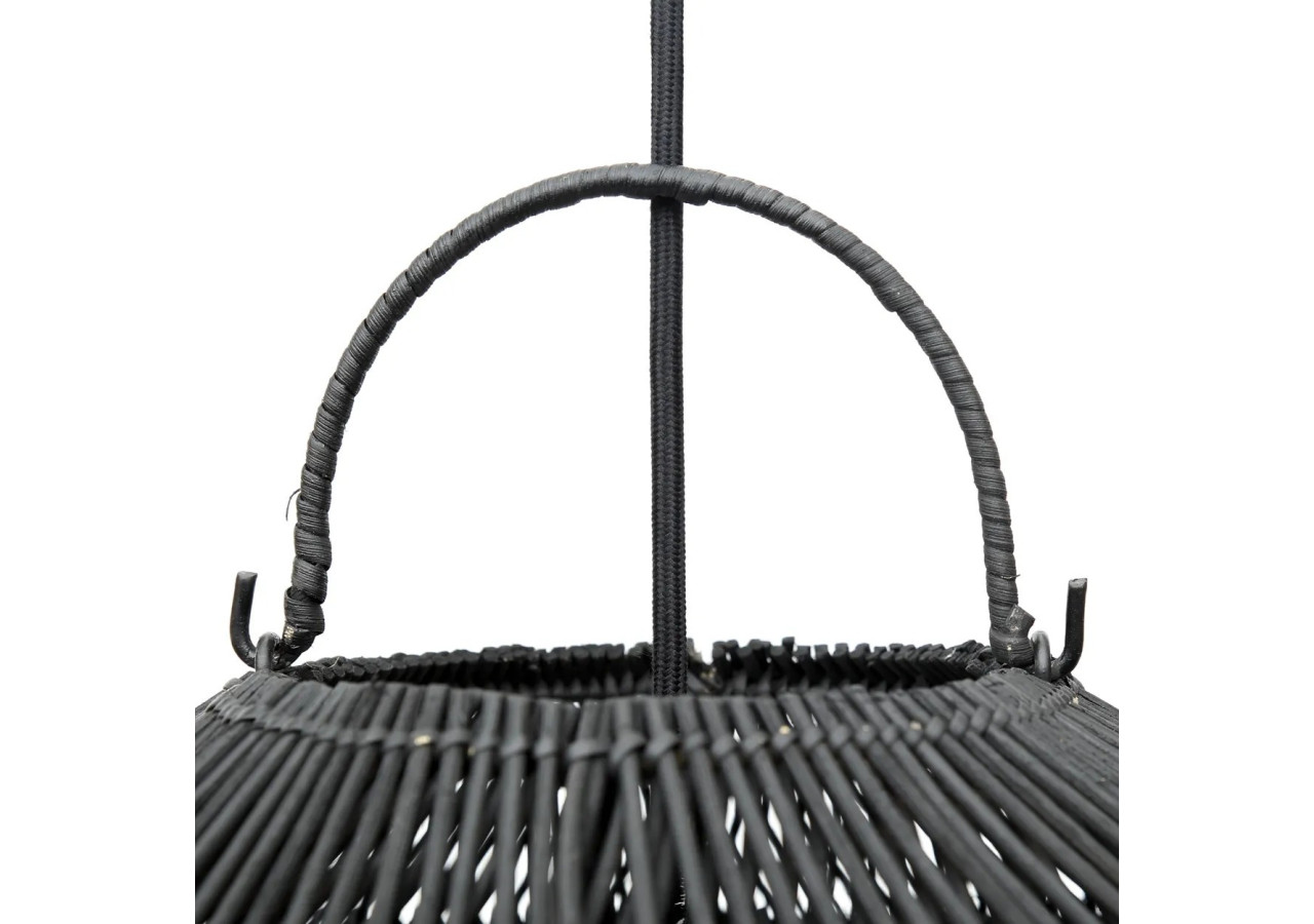 Pendentif Rattan Nuage - Noir - Moyen - BAYU013B-M-60 - Bazar Bizar