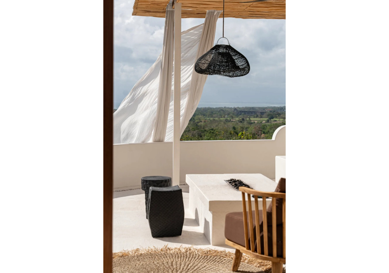 Pendentif Rattan Nuage - Noir - Moyen - BAYU013B-M-60 - Bazar Bizar