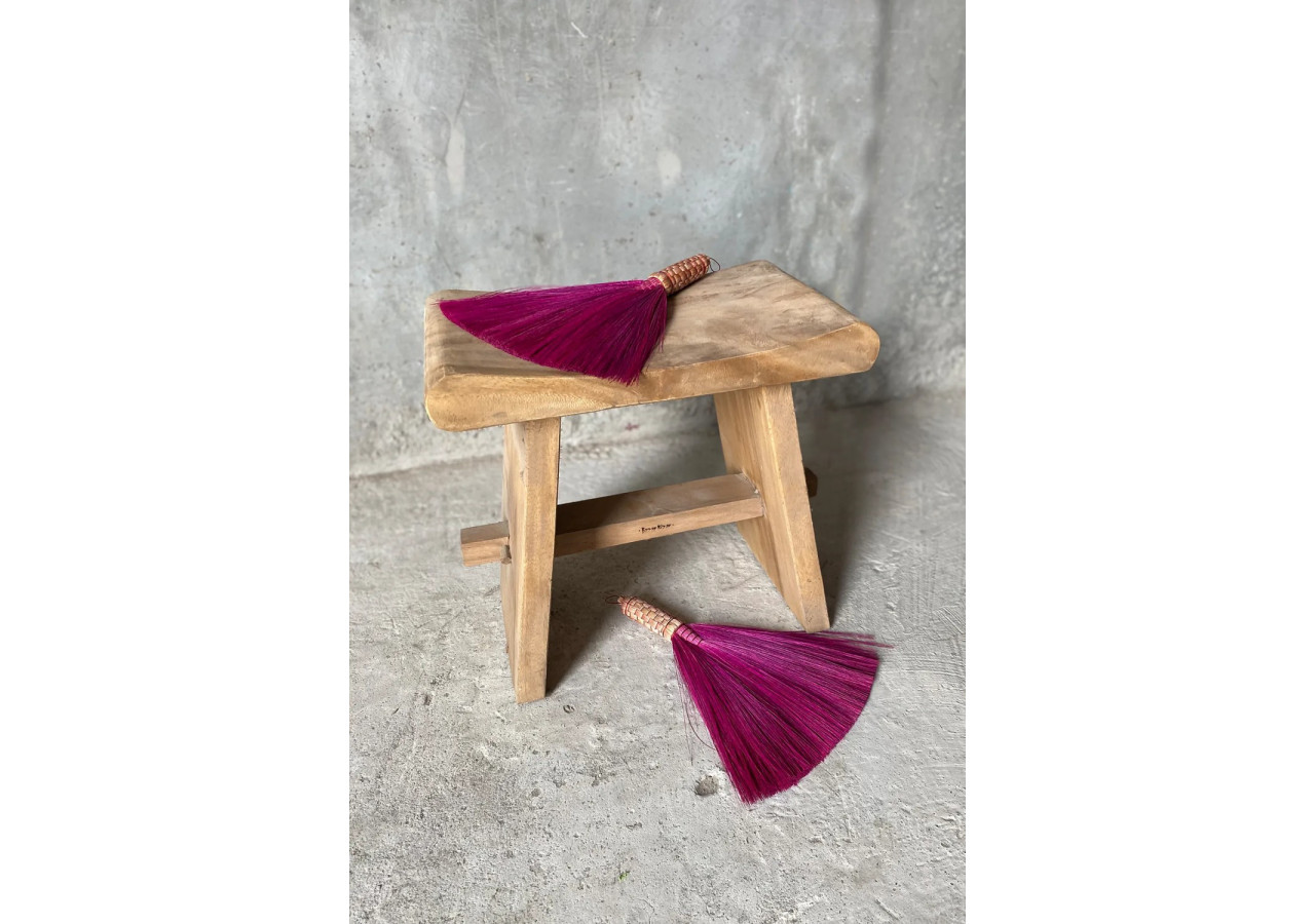 Balai en Paille - Rose - Artisanale Indonésienne - JAAT009Pi - Bazar Bizar