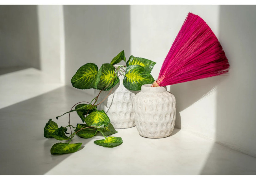 Balai en Paille - Rose - Artisanale Indonésienne - JAAT009Pi - Bazar Bizar